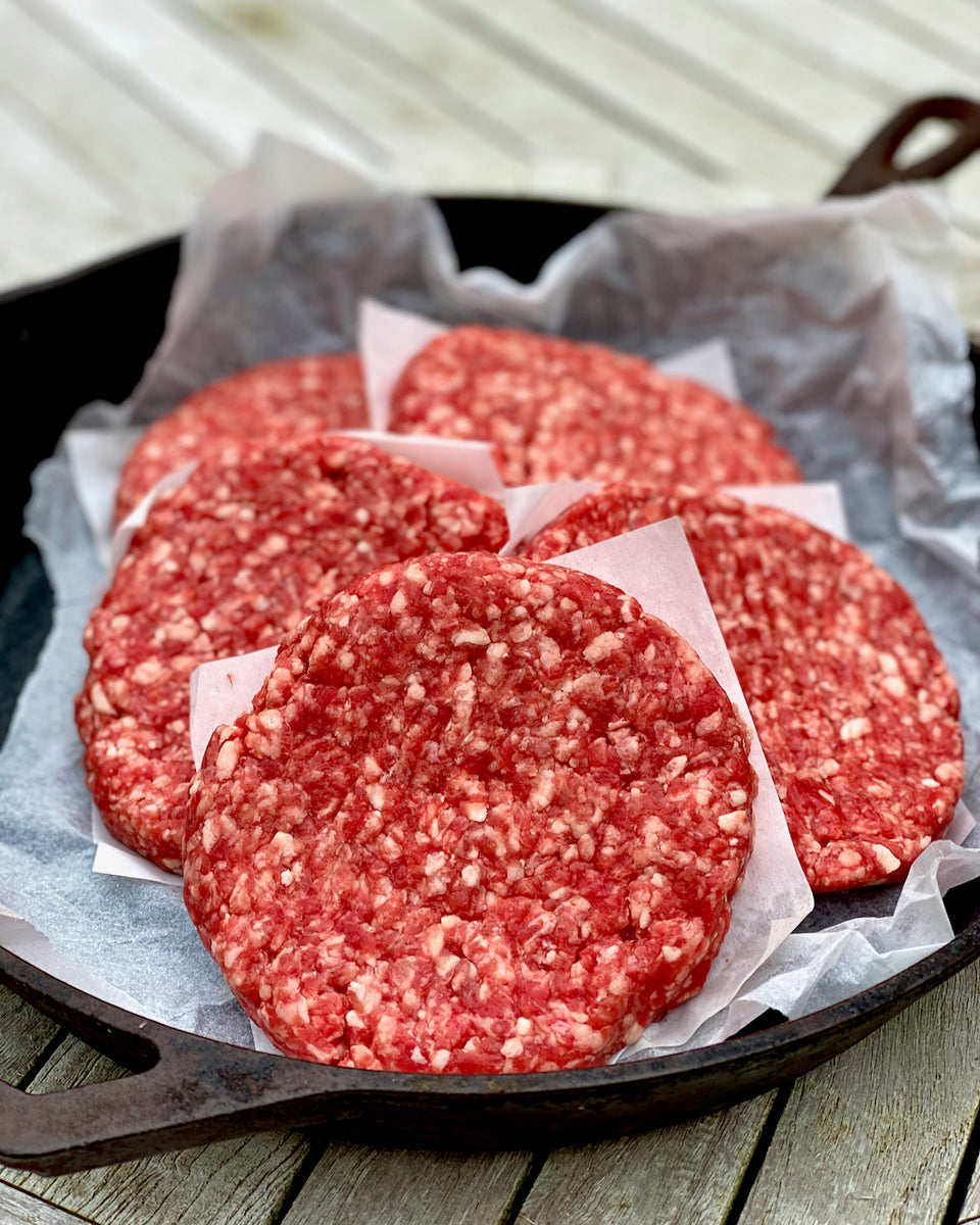 Beef & Bone Marrow Burger Shaws Fine Meats